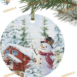 Snowman 2023 Christmas Tree Ornament, Family Christmas Ornaments, Ceramic Decor
