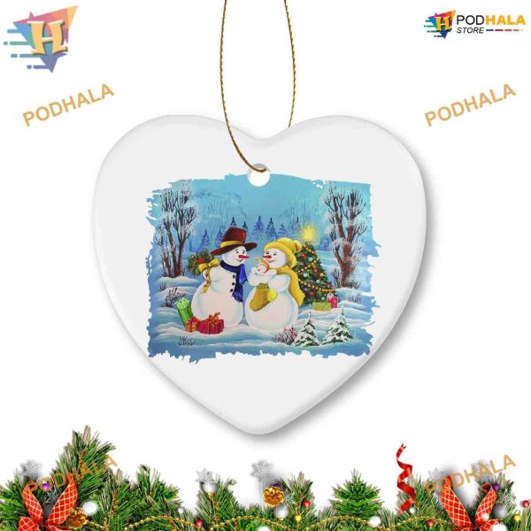 Snowman Family Ornament, Family Christmas Tree Ornaments