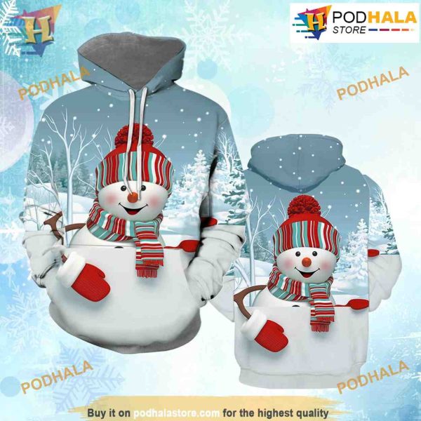 Snowman Xmas 3D Funny Hoodie Christmas, Best Family Christmas Gifts