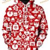 Snowy Delight Christmas Hoodie, Creative Funny Xmas Gift