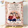 Snuggle Up with Mom's Love Personalized Christmas Blanket