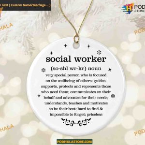 Social Worker Christmas Ornament 2023, Best Ever Appreciation Gift, Retirement Keepsake