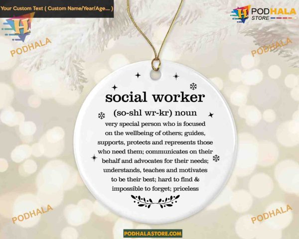 Social Worker Christmas Ornament 2023, Best Ever Appreciation Gift, Retirement Keepsake