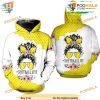 Softball Mom Messy Bun 3D Hoodie, Gift For Mother