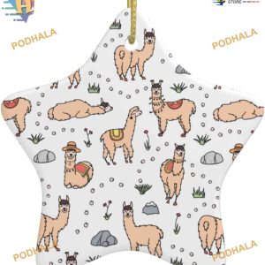 South America Alpaca Ornament, Family Christmas Tree Ornaments