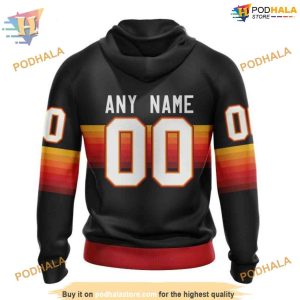 Special Black And Gradient Design NHL Calgary Flames Hoodie 3D 2
