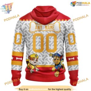 Special PawPatrol Design NHL Calgary Flames Hoodie 3D Sweatshirt 2
