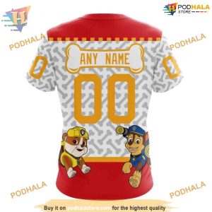 Special PawPatrol Design NHL Calgary Flames Hoodie 3D Sweatshirt 4