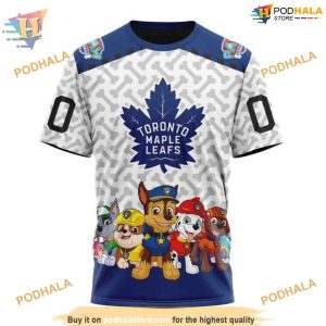 Special PawPatrol Design NHL Toronto Maple Leafs Hoodie 3D 3