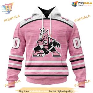 Special Pink Breast Cancer NHL Arizona Coyotes Hoodie 3D Personalized Arizona Coyotes Gear 1