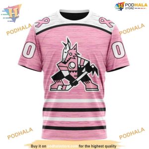 Special Pink Breast Cancer NHL Arizona Coyotes Hoodie 3D Personalized Arizona Coyotes Gear 3