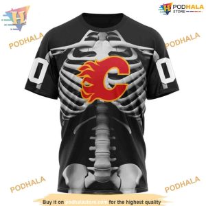 Special Skeleton Costume For Halloween NHL Calgary Flames Hoodie 3D 3