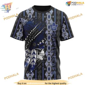 Special Skull Native Design NHL Toronto Maple Leafs Hoodie 3D 3