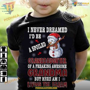 Spoiled Granddaughter Snowman Tee, Family Christmas Shirt Ideas