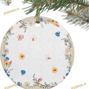 Spring Floral 2023 Ornament, Personalized Family Christmas Ornaments