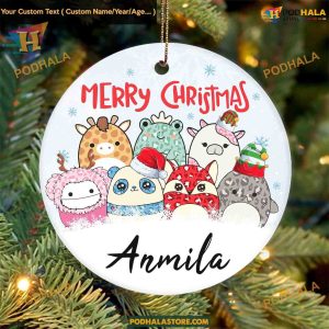Squishmallow Christmas Tree Decor, Personalized Family Ornaments, Keepsake Gift