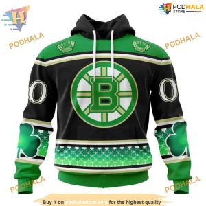 St Patrick's Day Specialized Unisex NHL Boston Bruins Hoodie 3D Celebration Themed Merch 1