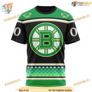 St Patrick's Day Specialized Unisex NHL Boston Bruins Hoodie 3D Celebration Themed Merch 3