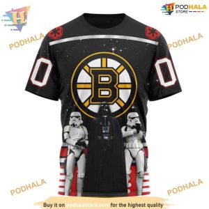 Star Wars Design May The 4th Special Personalized NHL Boston Bruins Hoodie 3D Merch 3