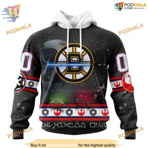 Star Wars Design Special Personalized NHL Boston Bruins Hoodie 3D Sci Fi Themed Merch 1