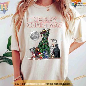 Star Wars Festive Christmas Shirt, Funny Xmas Gifts, Baby Yoda & Darth Vader