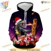 Starry Dino 3D Christmas Hoodie, Creative Xmas Gifts