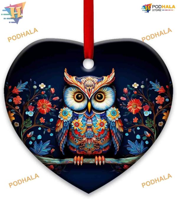 Starry Snowflakes Owl 2023 Family Christmas Ornaments