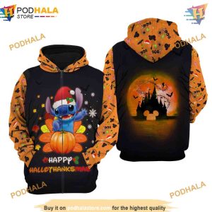 Stitch Disney Hallothankmas 3D Hoodie Trending Gifts 2