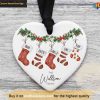 Stockings Full of Love Personalized Family Christmas Ornament, Home's Heart