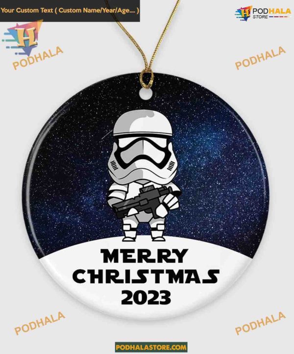 Storm Trooper 2023 Star Wars Xmas Ornament, Personalized Family Gift