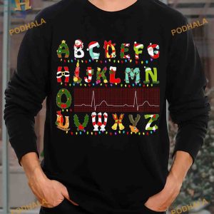 Strange Alphabet Lights Ugly Xmas Shirt, Funny Xmas Gifts