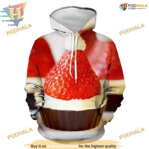 Strawberry Cake Xmas Hoodie, A Funny Christmas Gift