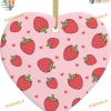 Strawberry Red Fruits Heart Ornament, Personalized Family Ornaments