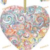 Stripes Multicolored Line Swirl Ornament, Custom Family Ornaments
