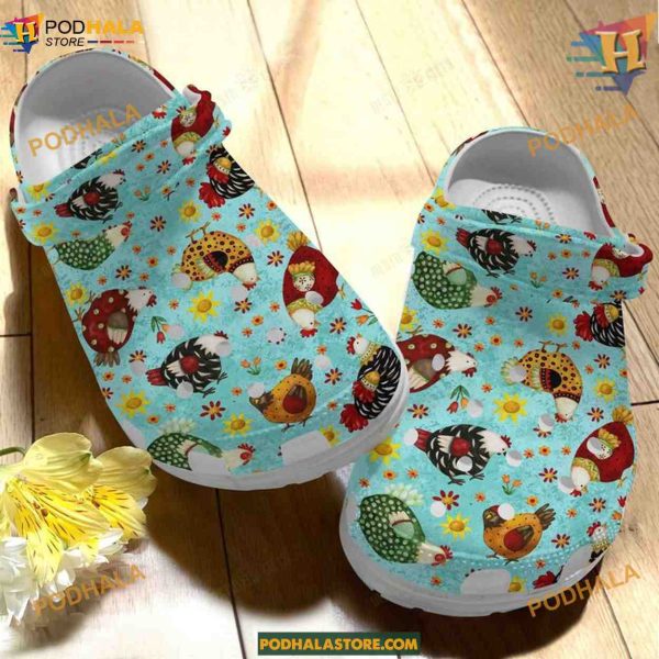 Sunny Chicken Themed Crocs, Perfect Funny Crocs for Sunny Days