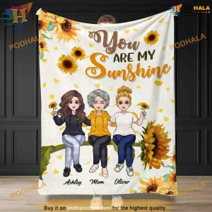 Sunshine Warmth for Mom, Personalized Christmas Blanket