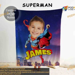 Superhero Boys Blanket Kids Personalized Photo Blanket Custom Blanket for Boys 2