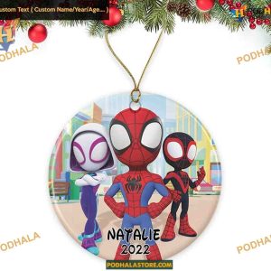 Superhero Team 2023 Kids Christmas Ornament, Personalized Family Gift