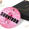 Survivor Cancer Keepsake Pink Ornament, Custom Family Ornaments
