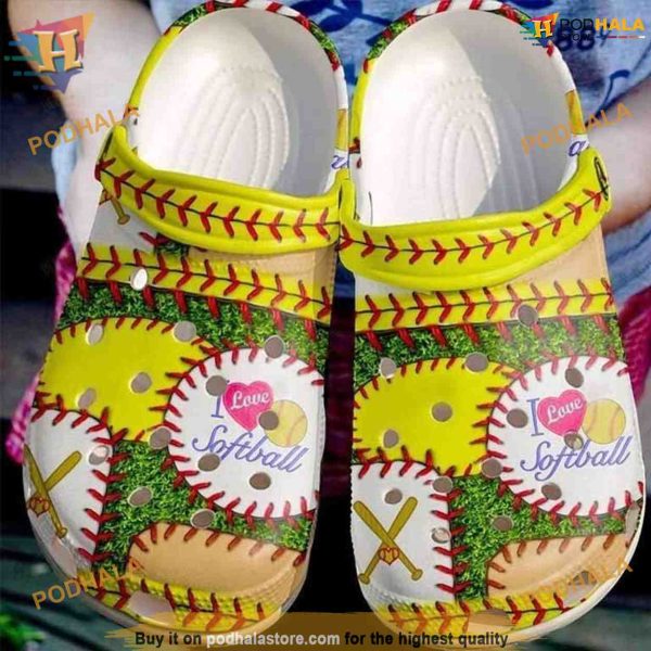 Suture Ball Softball Clogs Crocs, Creative Christmas Gifts for Sports Fans