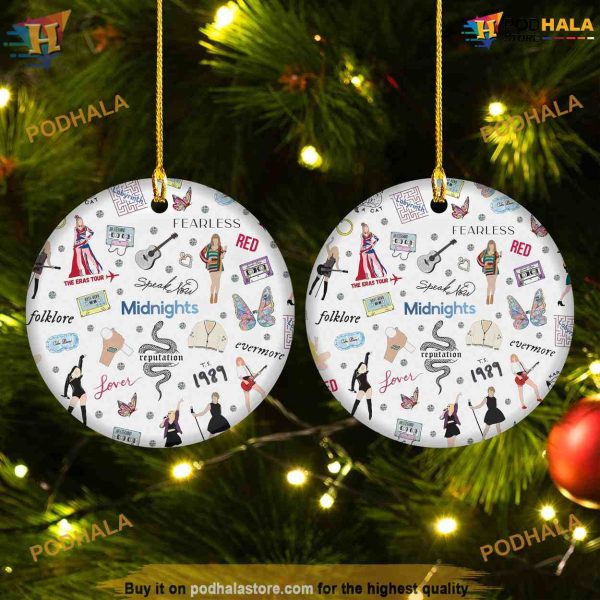 TS Eras Tour Christmas Ornament, Personalized Family Christmas Gifts