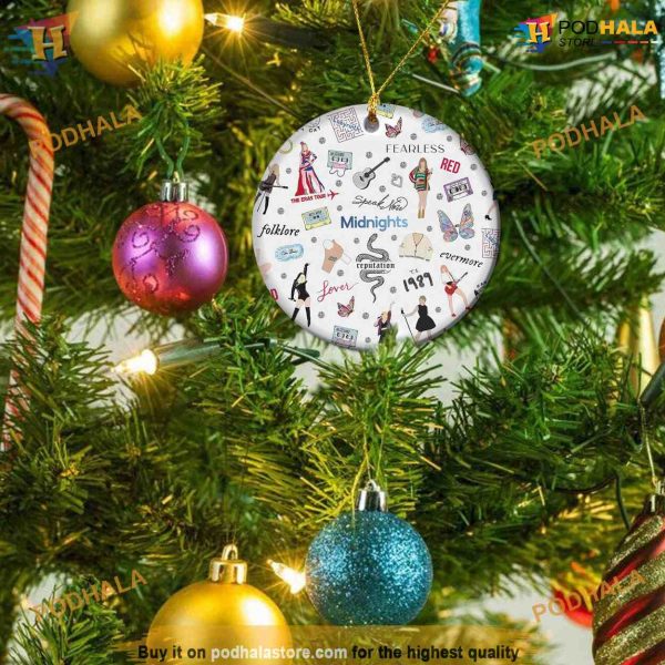 TS Eras Tour Christmas Ornament, Personalized Family Christmas Gifts