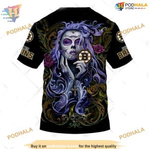 Tattoo Girl Artwork 2023 Unisex NHL Boston Bruins Hoodie 3D Contemporary Design Merch 4