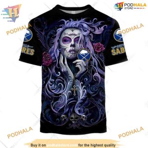 Tattoo Girl Artwork 2023 Unisex NHL Buffalo Sabres Hoodie Stylish Gear 2