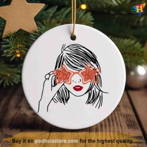 Taylor Cheers On Travis Kelce Ornament, Personalized Family Xmas Decor