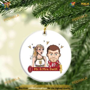 Taylor Travis Kelce Ornament Personalized 1st Christmas Ornaments 2023 Fan Gift 3