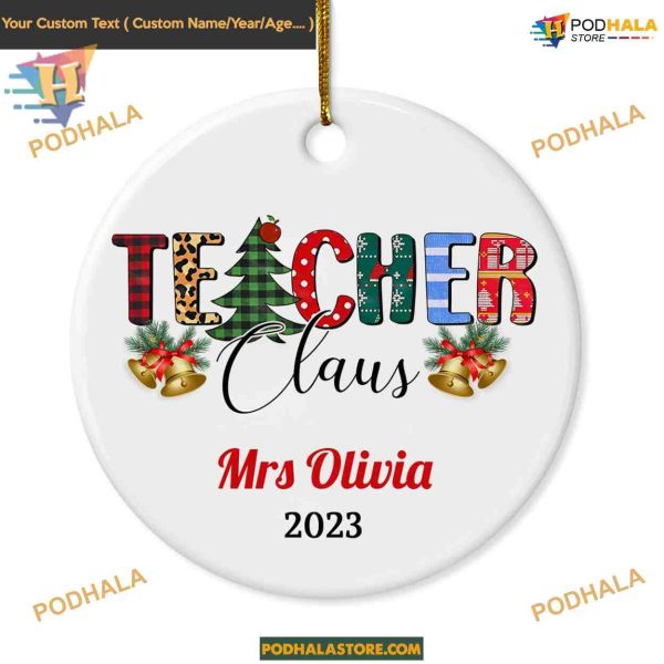 Teacher Claus Christmas Ornament, Best Family Christmas Gifts