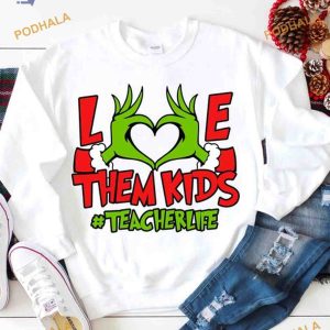 Teacher Life Love Kids Christmas Shirt, Family Christmas Shirt Ideas