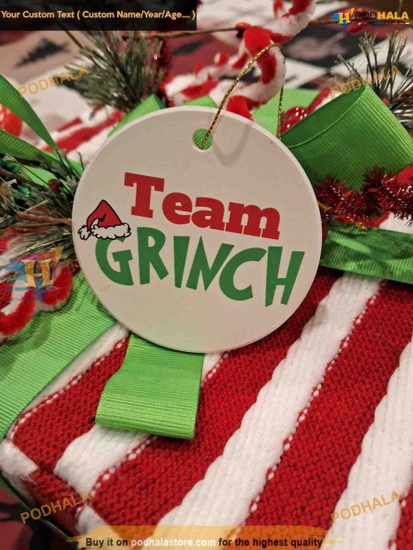 Team Grinch Decor, Handmade Grinch Christmas Ornaments
