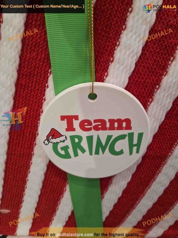 Team Grinch Decor, Handmade Grinch Christmas Ornaments